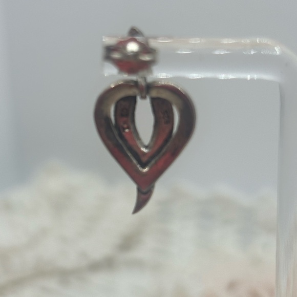 Vintage 925 silver marked TH 60 earrings - Picture 5 of 7